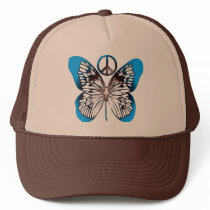 BUTTERFLY & PEACE SIGN hats