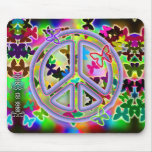 Butterfly Peace Sign mousepad