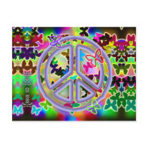 Butterfly Peace Sign postcard