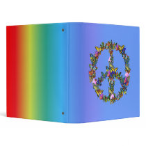 Butterfly Peace Symbol Vinyl Binder