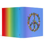 Butterfly Peace Symbol Vinyl Binder