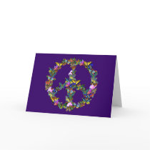 Butterfly Peace Symbol Card