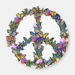 Butterfly Peace Symbol Magnet