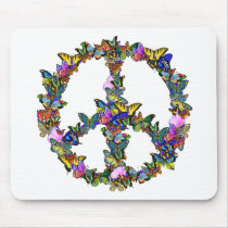 Butterfly Peace Symbol Mouse Mat