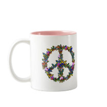 Butterfly Peace Symbol Coffee Mugs