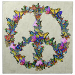 Butterfly Peace Symbol Napkins