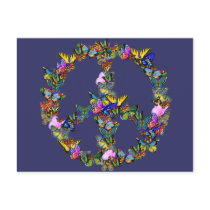 Butterfly Peace Symbol postcards by orsobear Butterfly Peace Symbol postcards