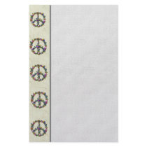 Butterfly Peace Symbol Customized Stationery