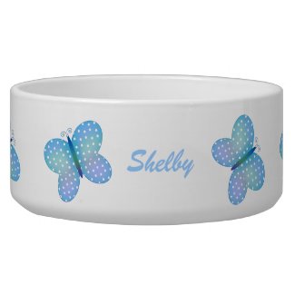 Butterfly: Personalized Pet Dish petbowl
