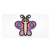butterfly personalized photo card