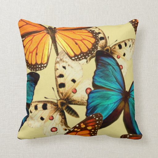 plush butterfly pillow