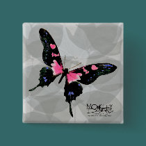 Butterfly - Pink - Button