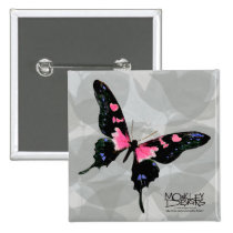 Butterfly - Pink - Button buttons