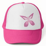 Butterfly Pink Ribbon Mesh Hats