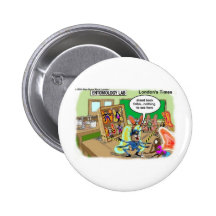 Butterfly Police Offbeat Cartoon Funny Gifts & Tee Pinback Button