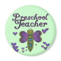Butterfly Preschool Teacher Tshirts and Gifts magnets