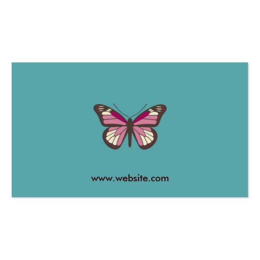 Butterfly Profile Card Business Card Templates (back side)