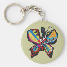 Butterfly Psychodelic Keychain