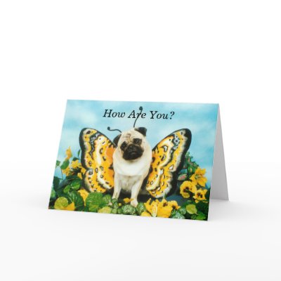 Butterfly Pug Note Card