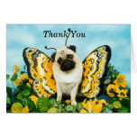 Butterfly Pug Thank You Card