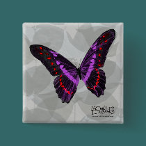 Butterfly - Purple - Button