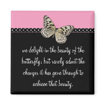 butterfly; quote refrigerator magnets