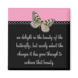 butterfly; quote magnets