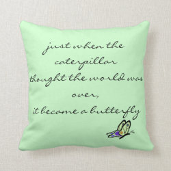 Butterfly Quote Pillow Pillows