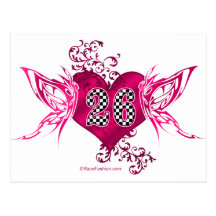 butterfly racing 26 post card