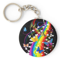 Butterfly Rainbow Key Chains
