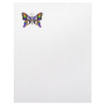 Butterfly Rainbow Letterhead - Vertical format