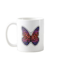 Butterfly Rainbow Ripple mugs by DonnaSK Butterfly Rainbow Ripple mugs