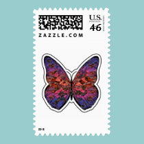Butterfly Rainbow Ripple postage