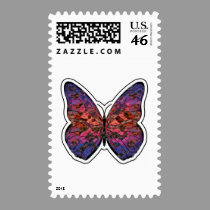 Butterfly Rainbow Ripple postage