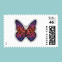 Butterfly Rainbow Ripple postage