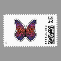 Butterfly Rainbow Ripple postage