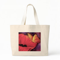 Butterfly Red Poppy Art Floral Painting - Multi Canvas Bag