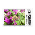 Butterfly Resting on Petals Postage stamp