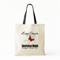 Butterfly Ribbon - Lung Cancer Awareness Month bags