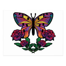 Butterfly Rose Post Cards