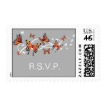 Butterfly RSVP Invitation Announcement Stamp