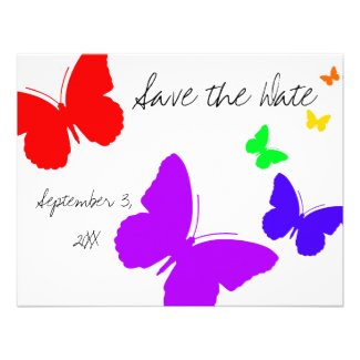 Butterfly Save the Date Custom Invitations