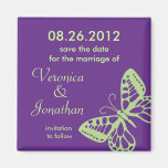 Butterfly Save the Date Magnet