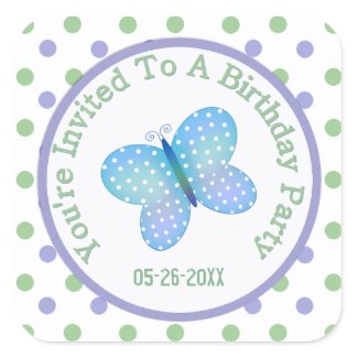 Butterfly: Save The Date Sticker zazzle_sticker