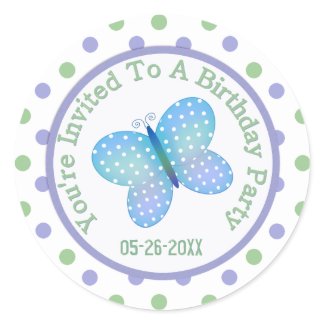 Butterfly: Save The Date Sticker zazzle_sticker