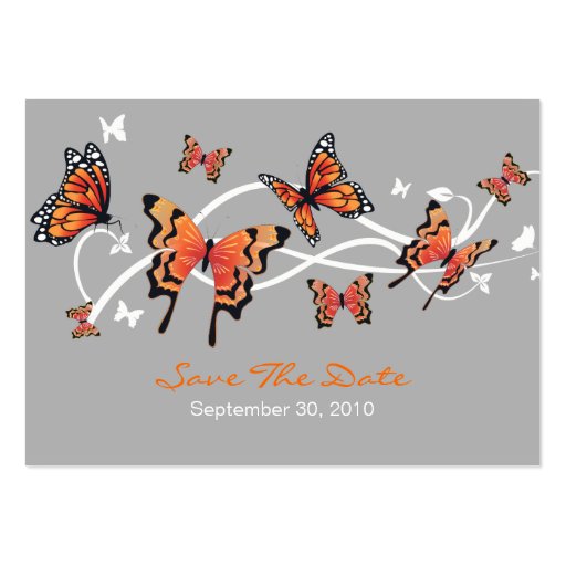 Butterfly Save The Date Wedding Custom MiniCard Business Cards (front side)