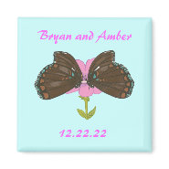 Butterfly Save the date Wedding Magnets magnet