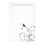 butterfly scroll stationery