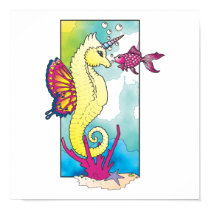 butterfly seahorse and fish posters by doonidesigns butterfly seahorse and fish posters