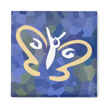 Butterfly Series 1 Square Magnet
